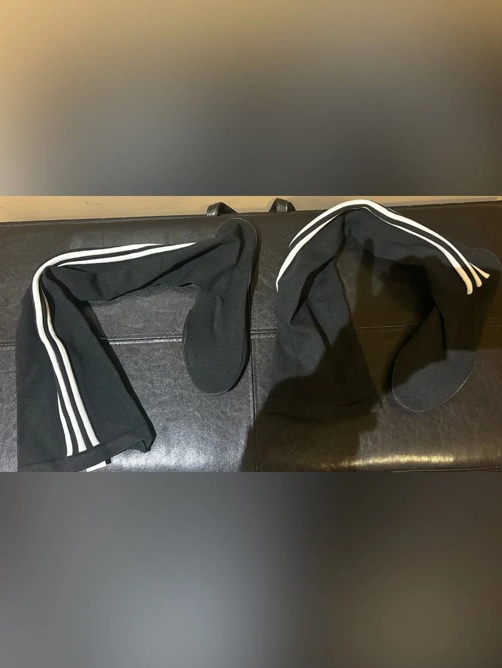 Jeremy Scott x Adidas Black and White Knee-High Sport Socks Booties